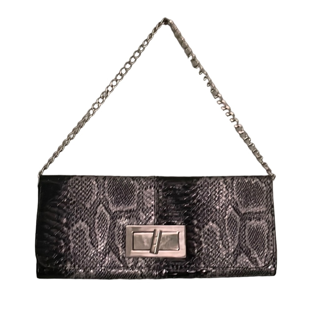 Lulu Townsend Faux Alligator Skin Clutch